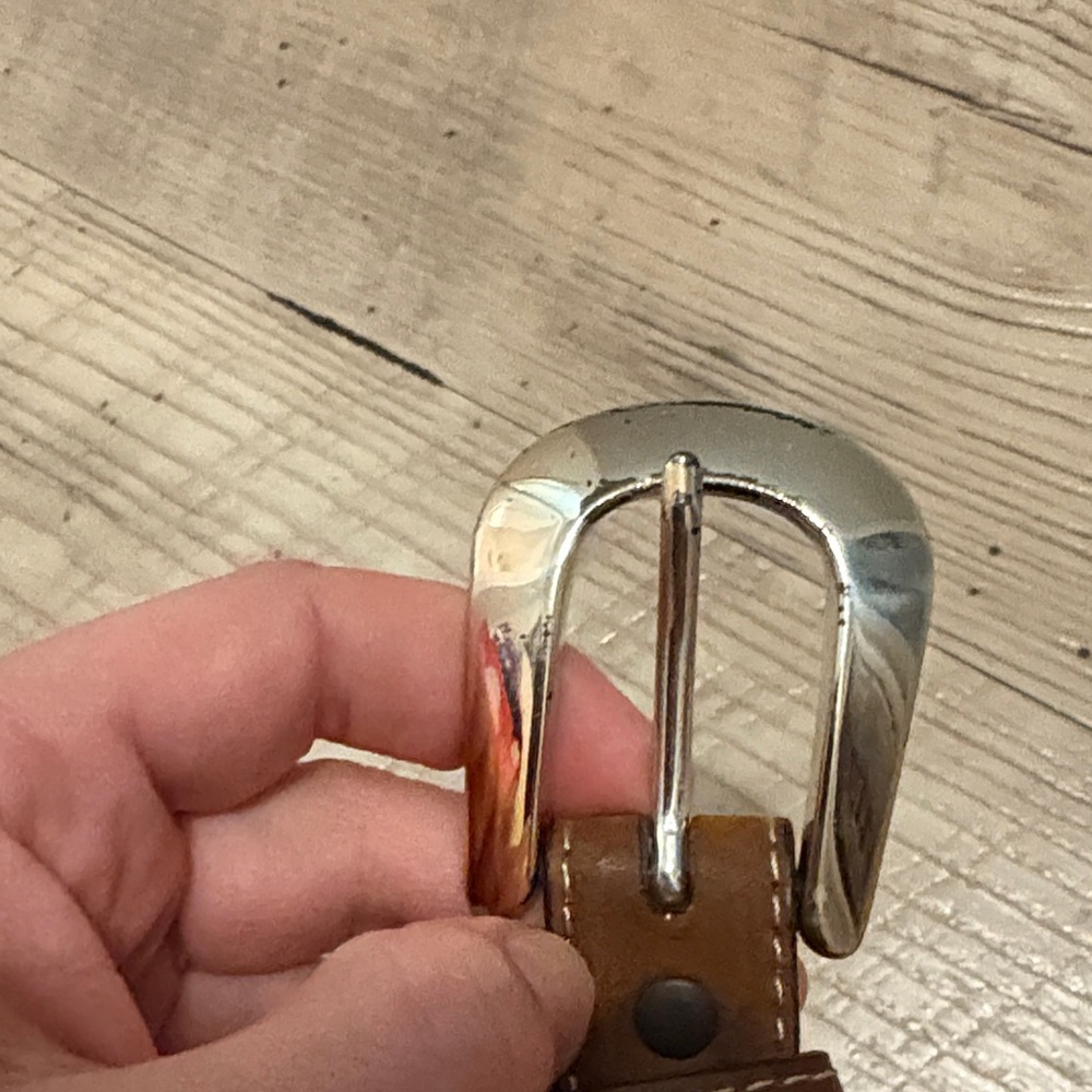 Silver Creek Brown Leather Belt size 36 - Picture 7 of 8
